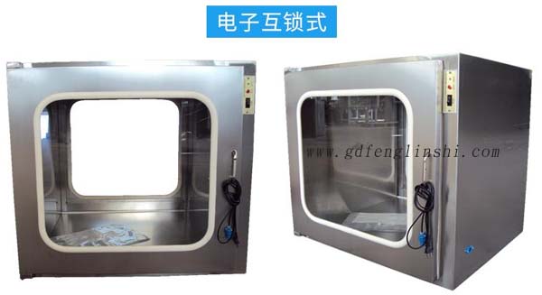 电子互锁传递窗内部采用集成电路，电磁锁， 控制面板，指示灯等实现连锁