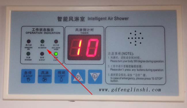 风淋室控制器上光电感应位置 风淋室控制器上光电感应位置