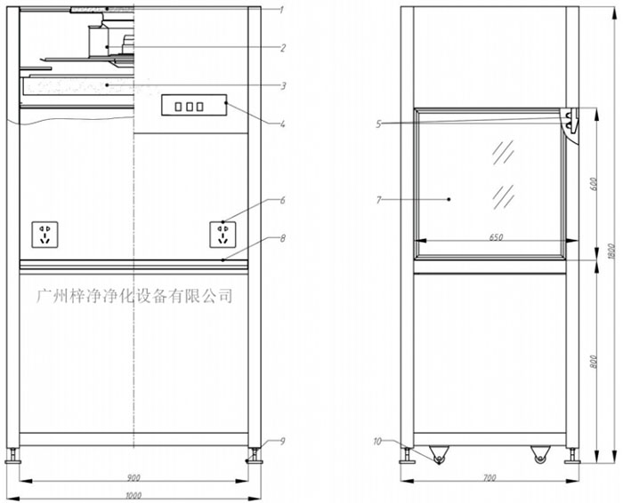 垂直流超净工作台设计方案图