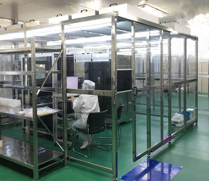 风淋室、传递窗、洁净棚、洁净工作台搭配效果图