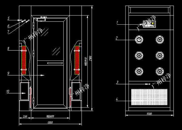 1300型风淋室方案图